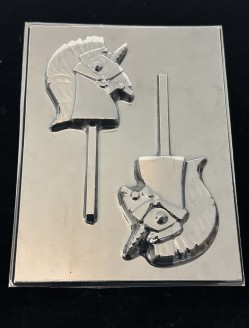 586sp Fort Daytime Unicorn Large Chocolate or Hard Candy Lollipop Mold